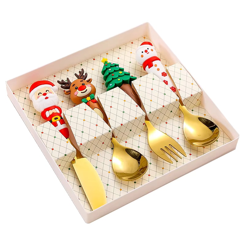 Cartoon Christmas Flatware Set