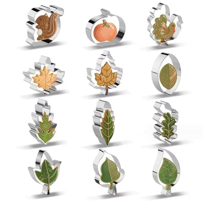 Stainless Steel Thanksgiving Cookie Cutters
